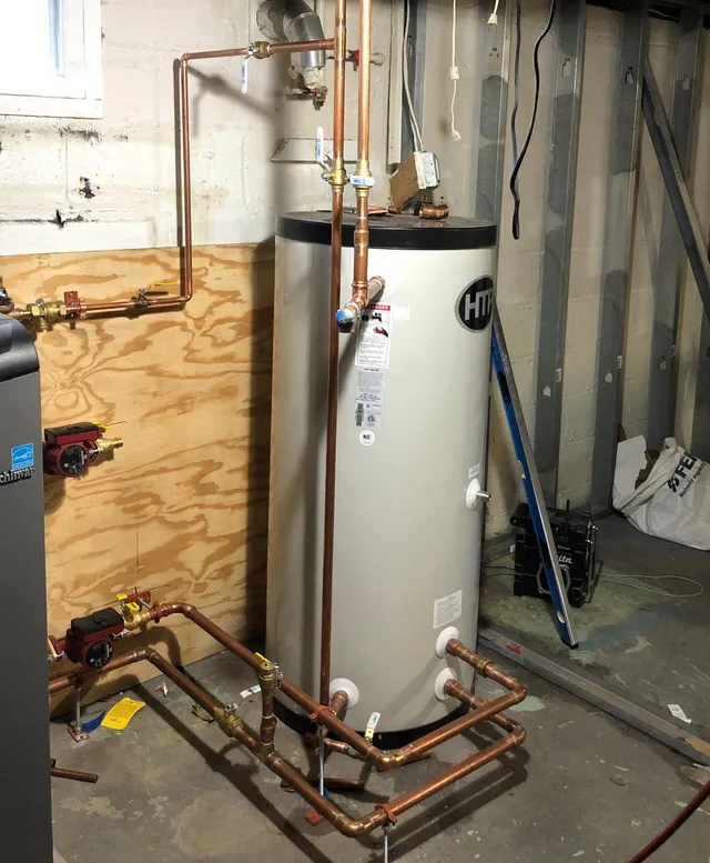 tank water heater being installed tank water heater being installed