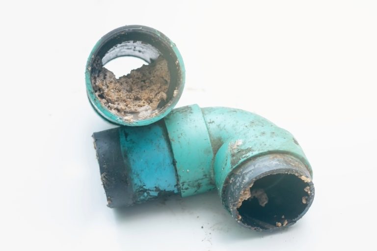 inside of a pipe with a blockage