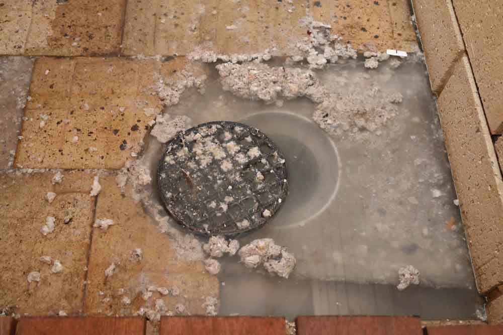 severely clogged drain