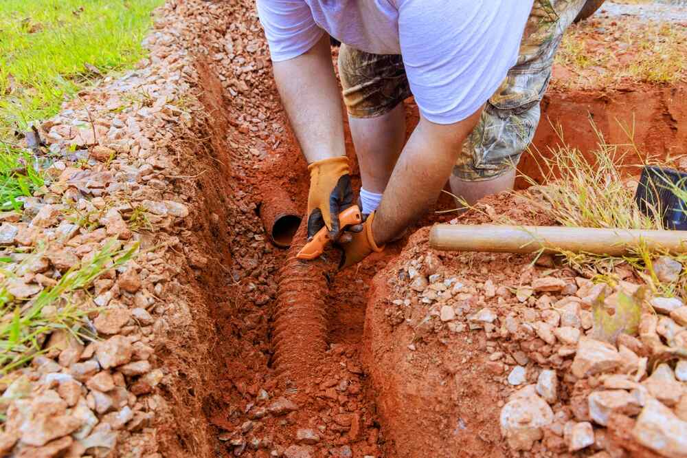 repairing underground drainage pipe