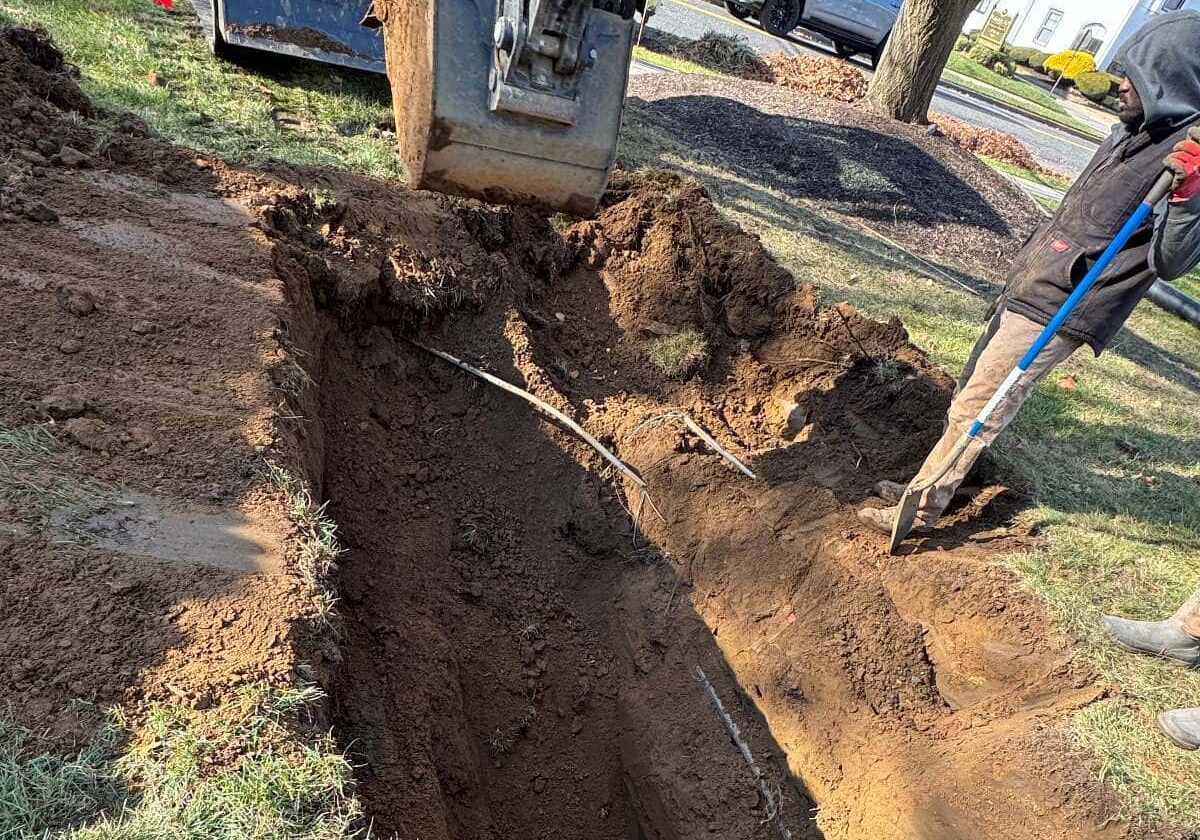 Excavation for Underground Pipe Installation