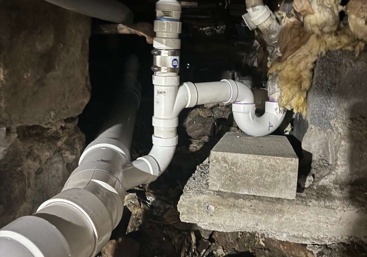 PVC Pipes Underneath a House Foundation PVC Pipes Underneath a House Foundation
